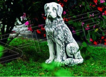 Garten Dekoration Hund Statue Skulptur Figuren Grau Skulpturen Designer